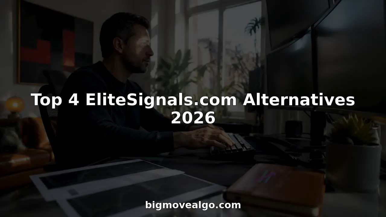 Trader working with multiple trading monitors at home office