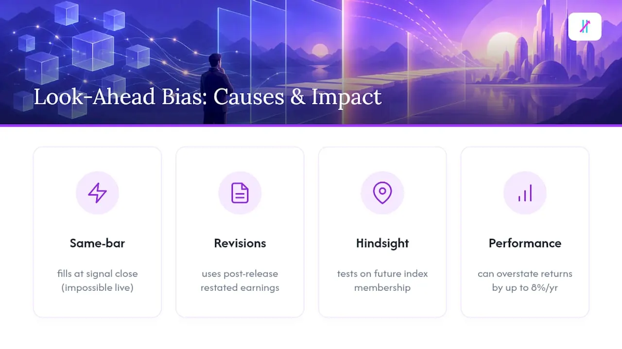 What Look-Ahead Bias Is and Why It Breaks Live Trading — overview diagram