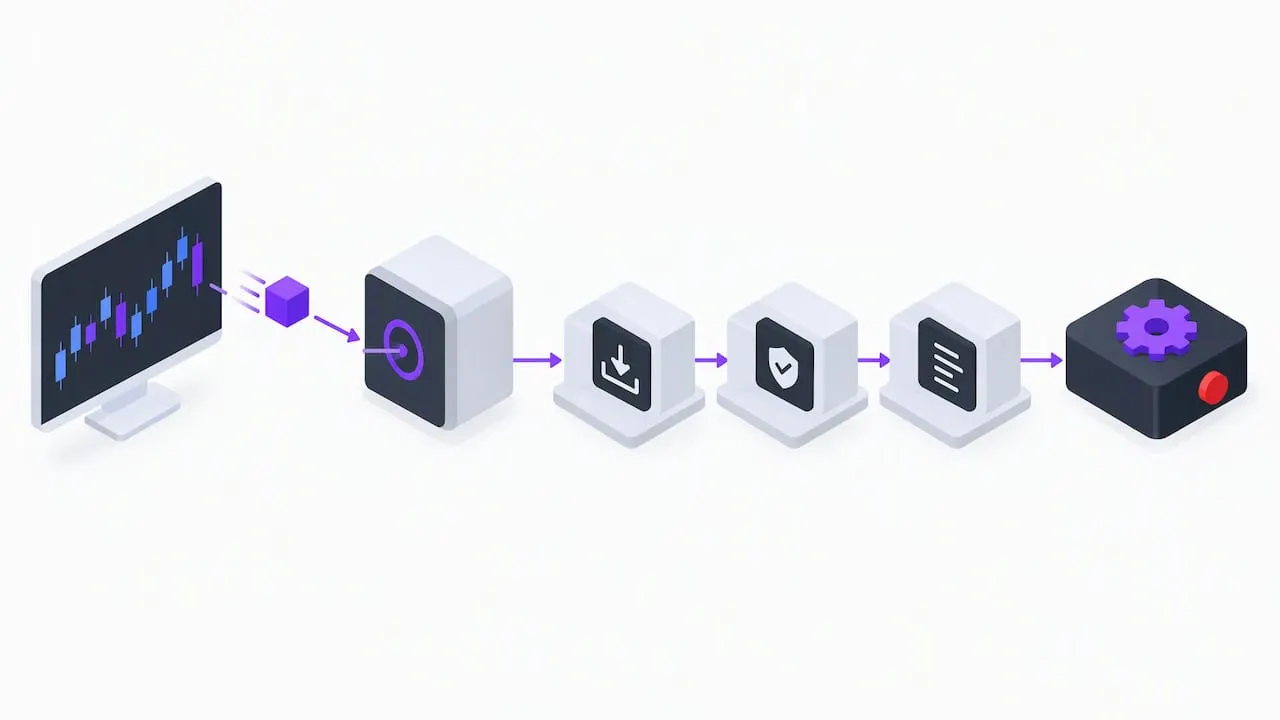 Webhook alert passing through validation stages