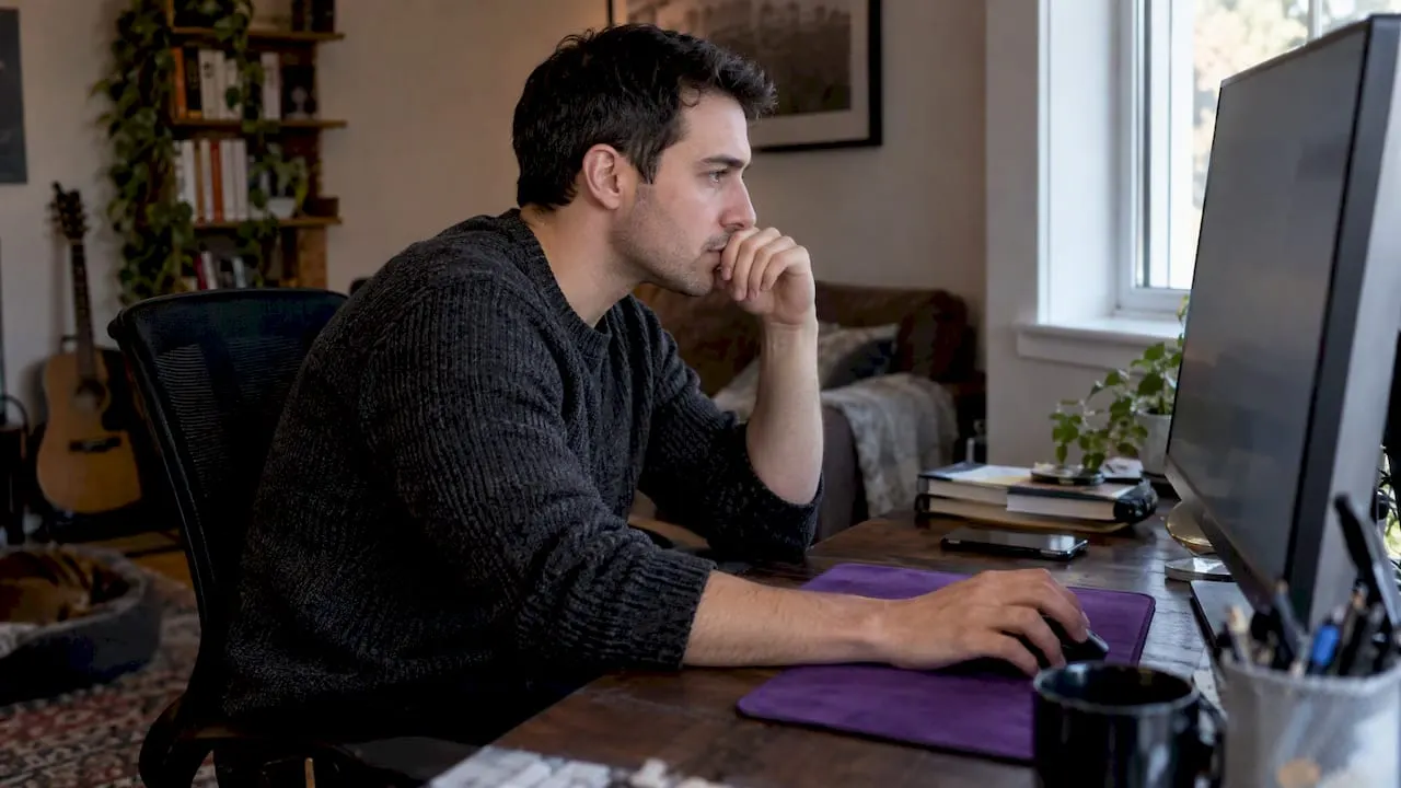Trader reviewing a historical strategy test