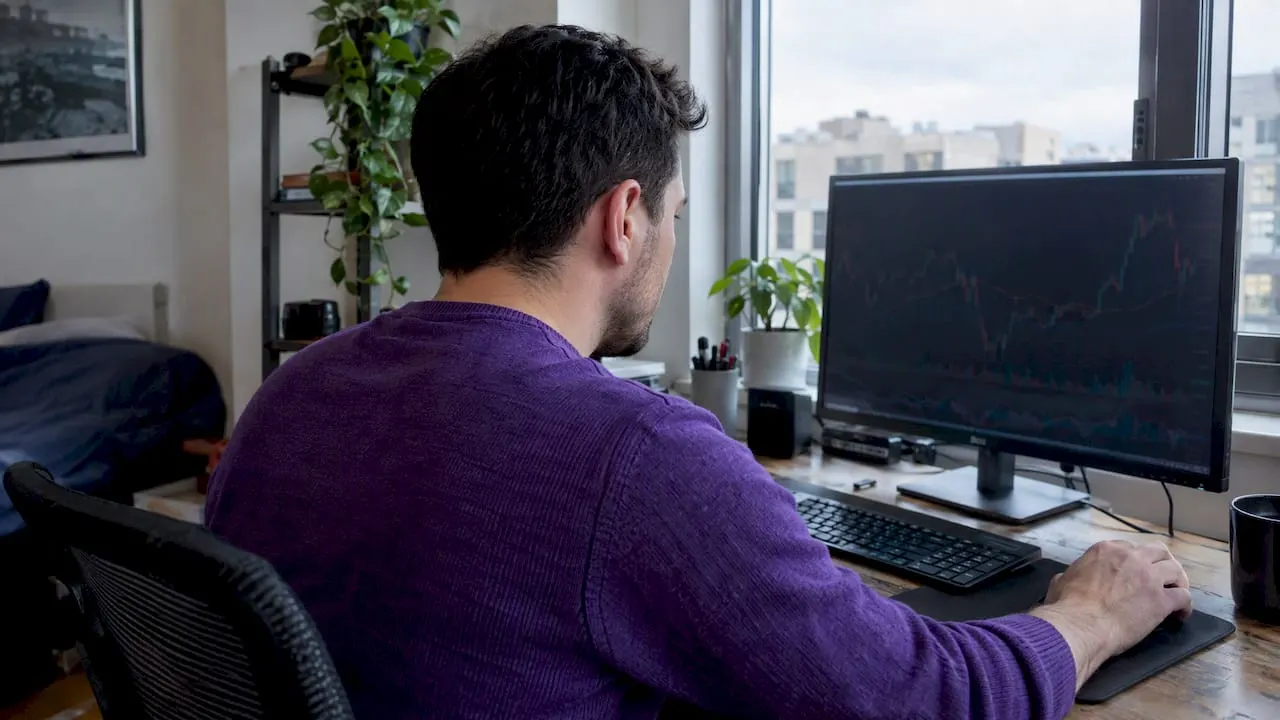 Trader applying an indicator update to a chart